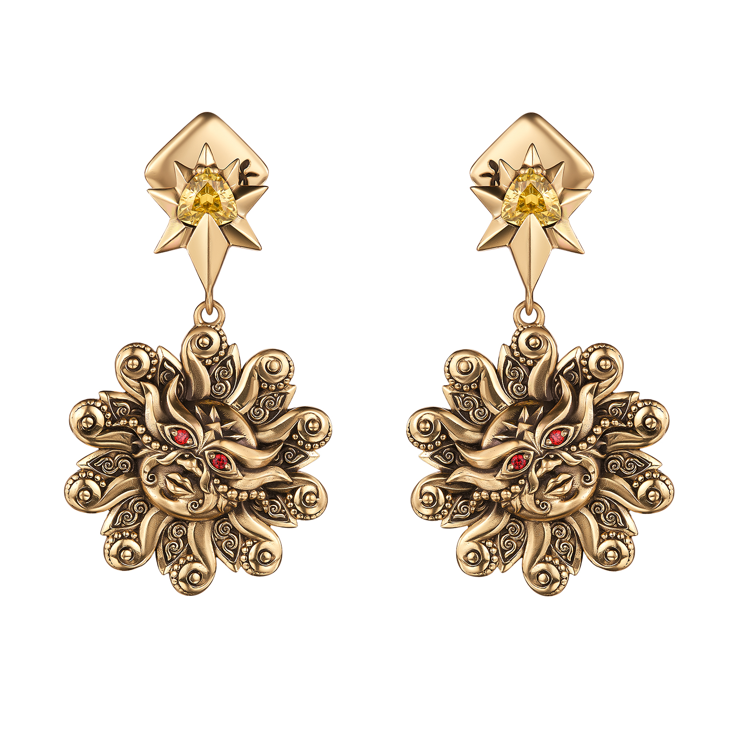 OR9301 SOLE Серьги LUNA e SOLE Fiore di Firenze