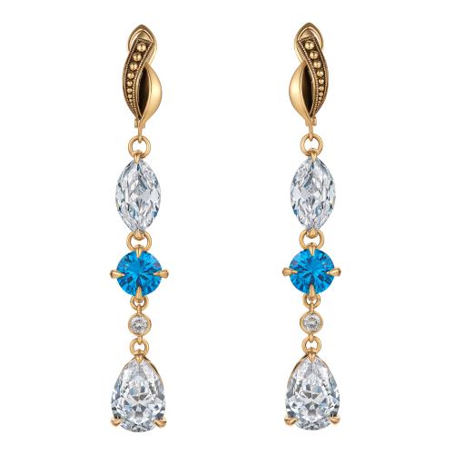 OR0588-0431 ACQUAMARINA СЕРЬГИ SEGRETI DELL'OCEANO Fiore di Firenze