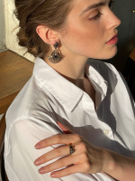 OR310721 TANZANITE Серьги RAGNO ART DECO Fiore di Firenze