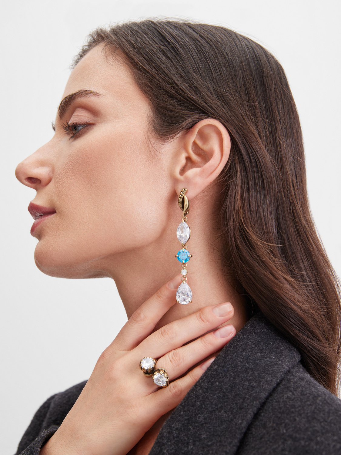 OR0588-0431 ACQUAMARINA СЕРЬГИ SEGRETI DELL'OCEANO Fiore di Firenze