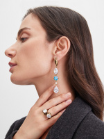 OR0588-0431 ACQUAMARINA СЕРЬГИ SEGRETI DELL'OCEANO Fiore di Firenze