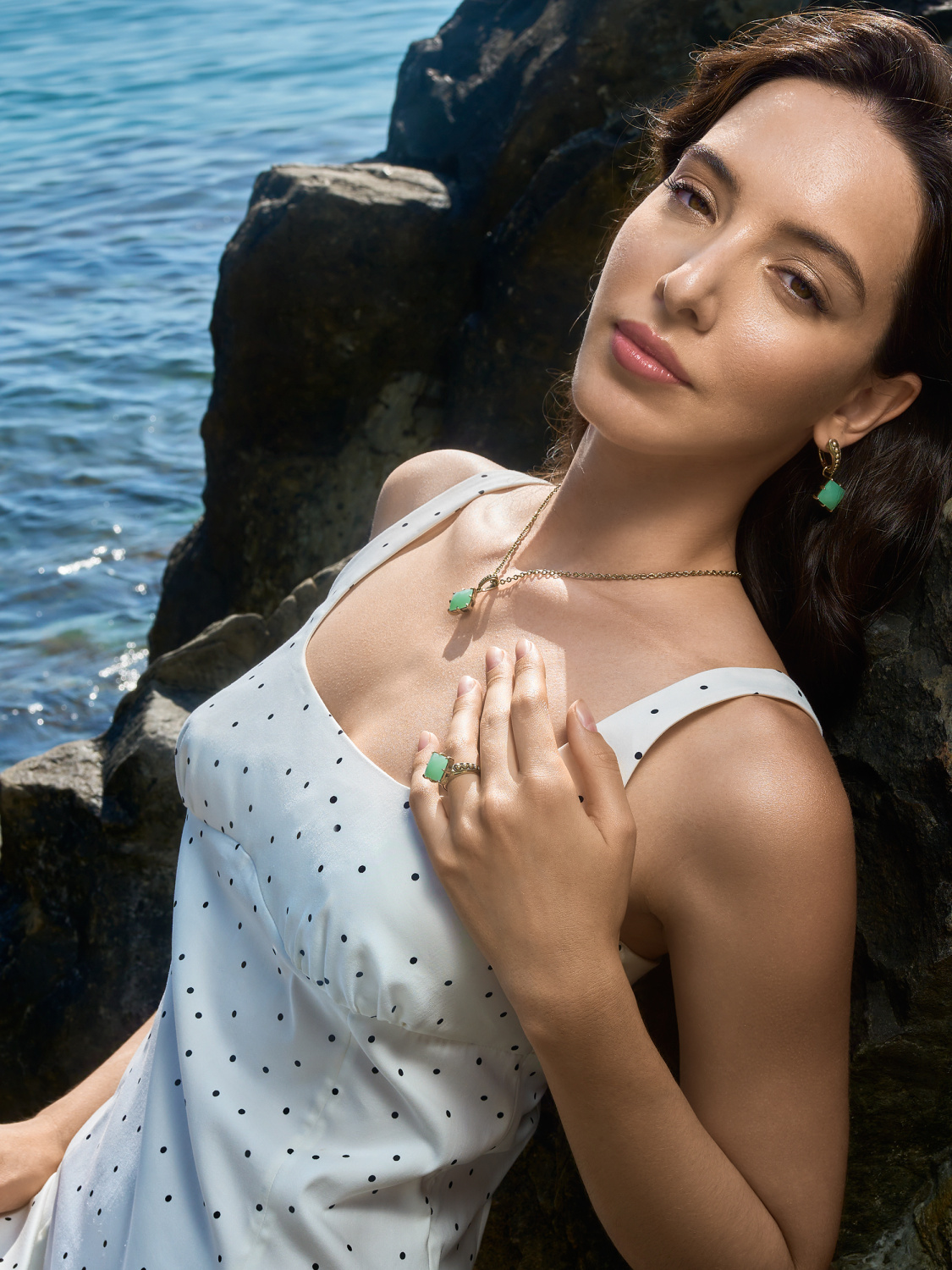 AN0588 CRISOPRASIO Кольцо SEGRETI DELL'OCEANO Fiore di Firenze