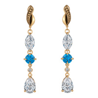 OR0588-0431 ACQUAMARINA СЕРЬГИ SEGRETI DELL'OCEANO Fiore di Firenze