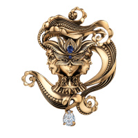 SP9303 Брошь/Колье VELOCITA Del VENTO Fiore di Firenze