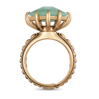 AN0588 CRISOPRASIO Кольцо SEGRETI DELL'OCEANO Fiore di Firenze