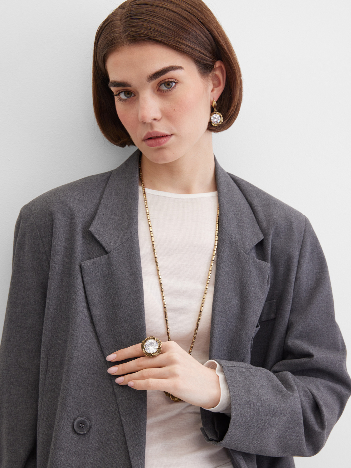 AN1738 CRYSTAL Кольцо CALEIDOSCOPIO DI FIORI Fiore di Firenze