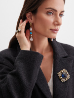 OR0588-0431 ACQUAMARINA СЕРЬГИ SEGRETI DELL'OCEANO Fiore di Firenze