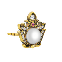 OR0606 Серьги пусеты CORONA малые Fiore di Firenze