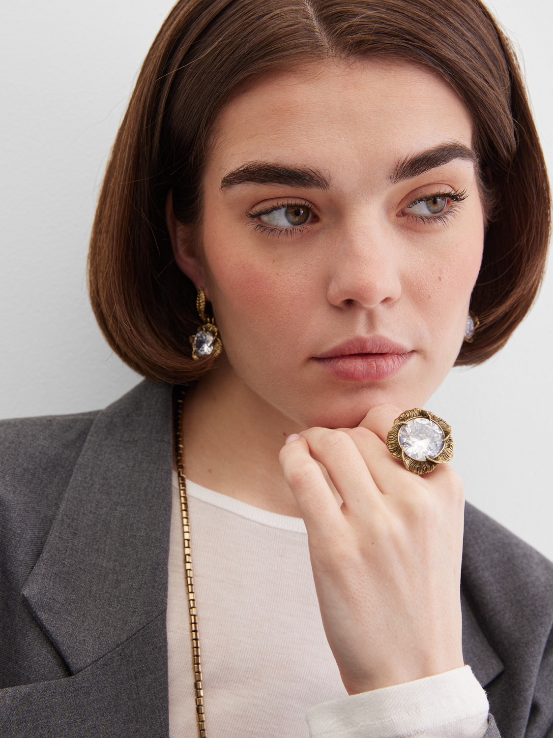 AN1738 CRYSTAL Кольцо CALEIDOSCOPIO DI FIORI Fiore di Firenze