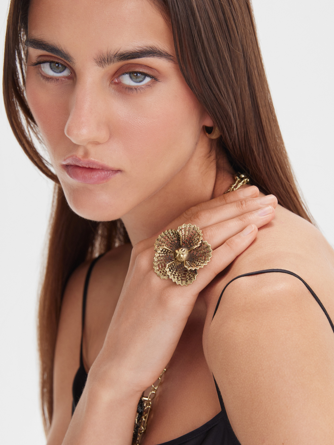 AN080523 Кольцо VENTAGLIO GRANDE Fiore di Firenze