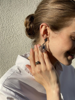 OR310721 TANZANITE Серьги RAGNO ART DECO Fiore di Firenze